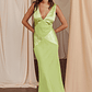 Soul Fire V-Neck Maxi Dress Lime - thumbnail 5