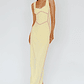 Shenae Piping Trim Maxi Dress Lemon - thumbnail 1
