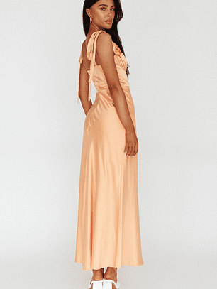 Pennelope Tied Shoulder Maxi Dress Orange