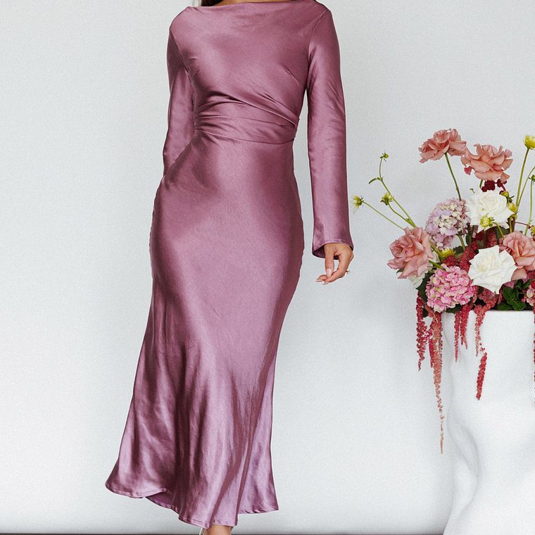 Loveland Cowl Back Midi Dress Grape 6