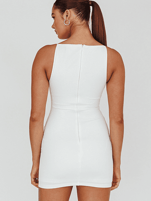 Chella Sleeveless Mini Dress White