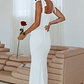 Rose Garden Tied Shoulder Maxi Dress White - thumbnail 2