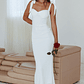 Rose Garden Tied Shoulder Maxi Dress White - thumbnail 3