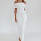 Cruising Sunset Off Shoulder Dress Off White - thumbnail 1