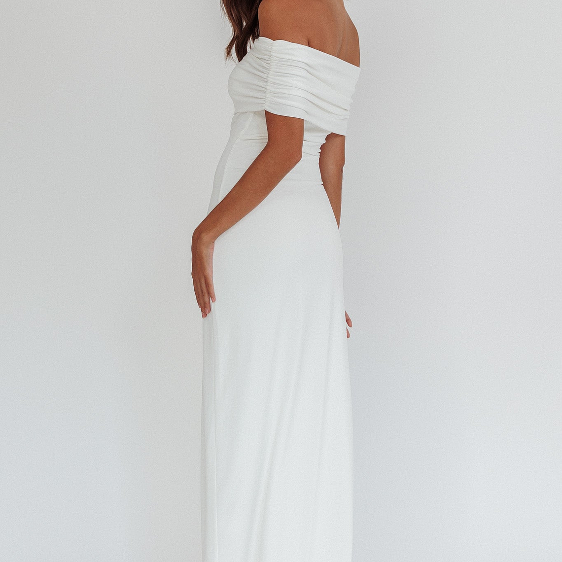 Cruising Sunset Off Shoulder Dress Off White 3
