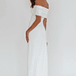 Cruising Sunset Off Shoulder Dress Off White - thumbnail 3