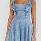 Nola Ruffle Strap Mini Dress Light Denim - thumbnail 5