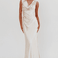 Chills Cowl Neck Satin Maxi Dress Champagne - thumbnail 3