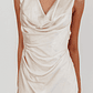 Chills Cowl Neck Satin Maxi Dress Champagne - thumbnail 4