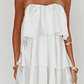 Behati Tiered Layer Strapless Dress White - thumbnail 4