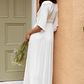 Paradise Found V-Neck Button Maxi Dress Natural - thumbnail 3