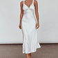 Nyah Lace Trim Midi Dress Off White - thumbnail 5