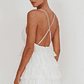 Auguste Tiered Ruffle Tulle Mini Dress White - thumbnail 2