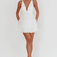 Auguste Tiered Ruffle Tulle Mini Dress White - thumbnail 3