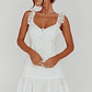 Shenay Ruffle Strap Embroidered Mini Dress White - thumbnail 1