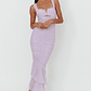 Nadia Ruched Fishtail Maxi Dress Lilac - thumbnail 2