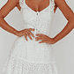 Shenay Ruffle Strap Embroidered Mini Dress White - thumbnail 4