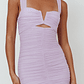 Nadia Ruched Fishtail Maxi Dress Lilac - thumbnail 5