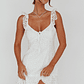Shenay Ruffle Strap Embroidered Mini Dress White - thumbnail 5