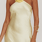 High Roller Flower Decoration Halter Dress Butter - thumbnail 4