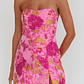 Marlina Strapless Jacquard Mini Dress Pink - thumbnail 5