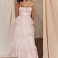 Provence Bloom Tiered Midi Dress Blush - thumbnail 4