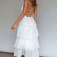 Auguste Tiered Frill Midi Dress White - thumbnail 2