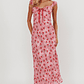 Femme Belle Ribbon Trim Maxi Dress Floral Pink - thumbnail 4