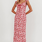 Femme Belle Ribbon Trim Maxi Dress Floral Pink - thumbnail 5