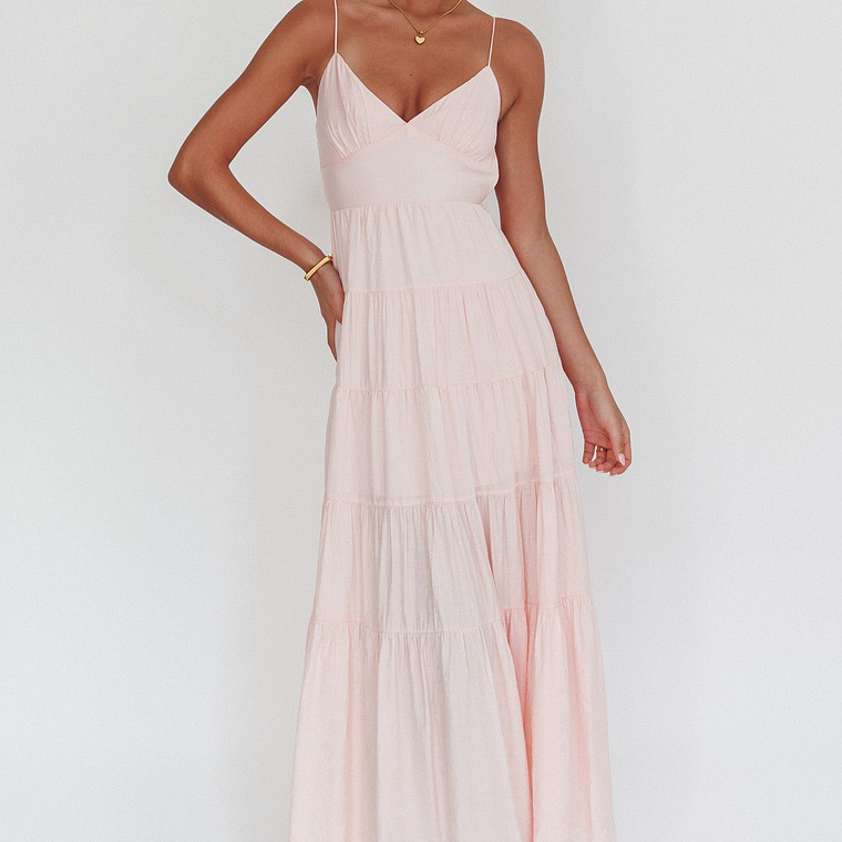 Main Attraction Cami Strap Maxi Dress Blush 1