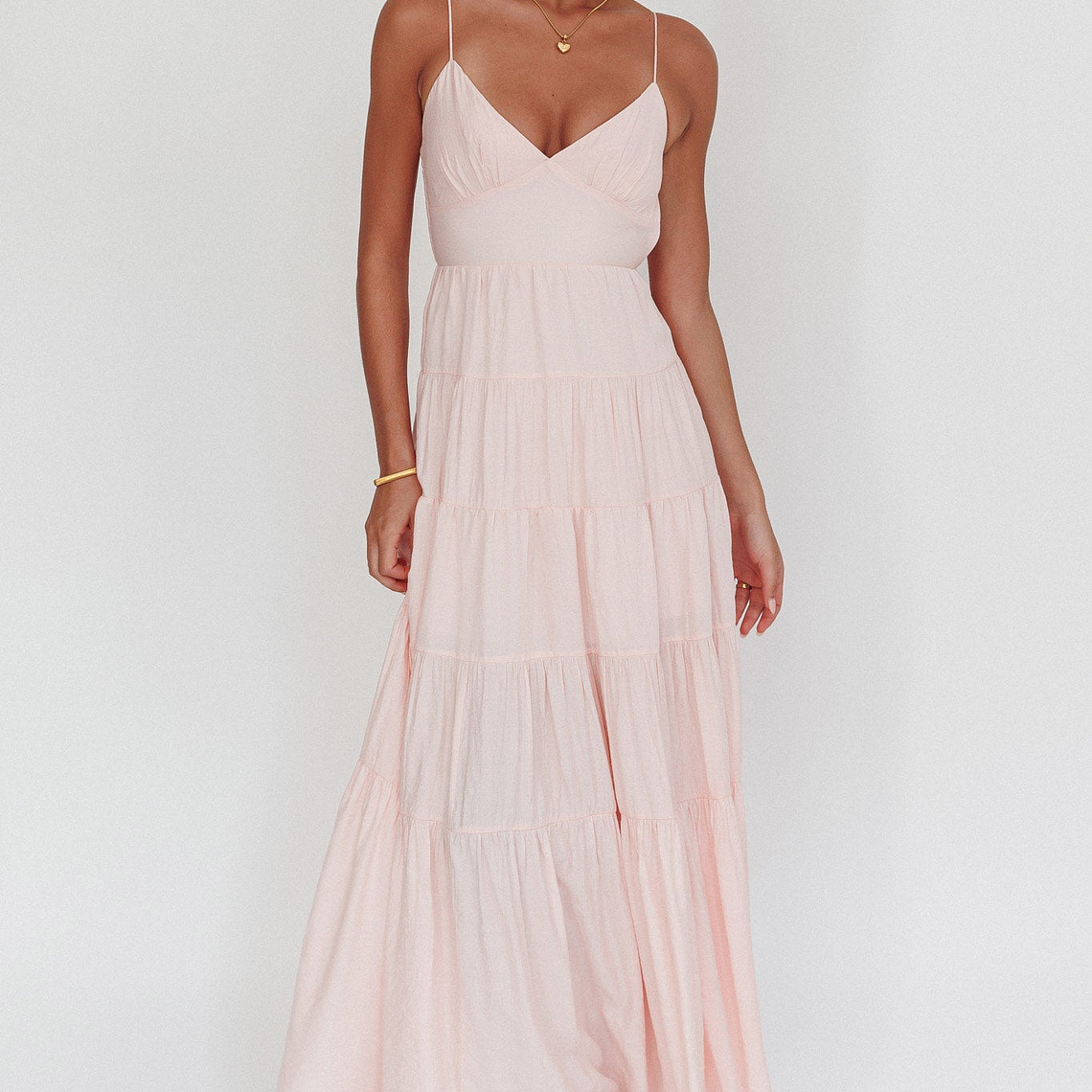 Main Attraction Cami Strap Maxi Dress Blush 3