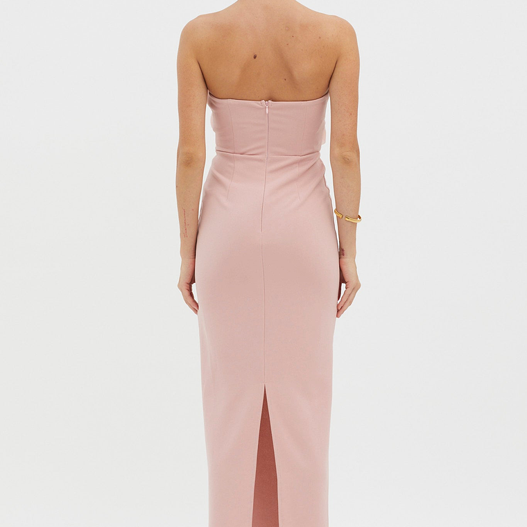 Karaline Strapless Bust Accent Maxi Dress Blush 2