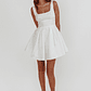 Belle Enchante Jacquard Mini Dress White - thumbnail 3