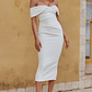 Lillianne Off-Shoulder Midi Dress White - thumbnail 7