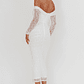 Oliana Off-Shoulder Mesh Maxi Dress White - thumbnail 2