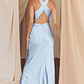 Moonlight Mirage Criss-Cross Back Maxi Dress Blue - thumbnail 2