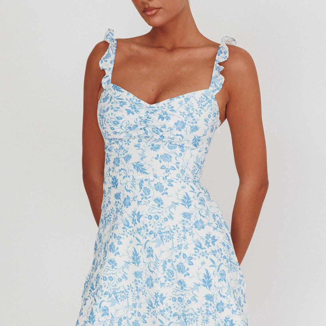 Sorbet A Line Mini Dress Blue 1