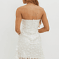 Lacynda Strapless Embellished Mini Dress White - thumbnail 2