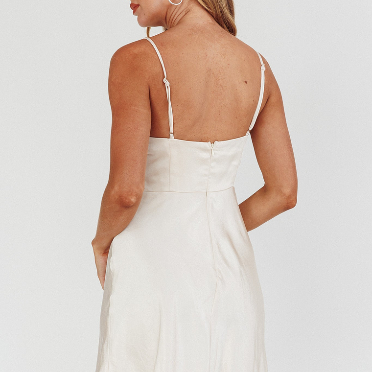 Well Versed Pleated Mini Dress Champagne 2