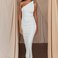 Lingering Love One-Shoulder Twist Midi Dress White - thumbnail 3