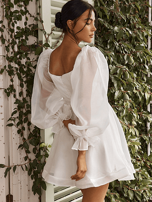 I've Got Sunshine Long Sleeve Mini Dress White