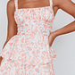 Provence Bloom Tiered Midi Dress Floral Orange - thumbnail 4