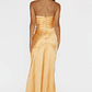 Blaise Asymmetric Neckline Maxi Dress Apricot - thumbnail 2