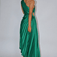 Brooklynn One-Shoulder Accordion Pleat Dress Kelly Green - thumbnail 2