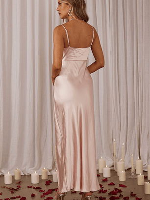 Marlie Side Pleat Maxi Dress Blush