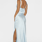 Sitara Tied Back Maxi Dress Blue - thumbnail 3