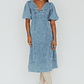 Elias Puff Sleeve Midi Dress Denim - thumbnail 5