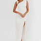 Daleela Asymmetric Neckline Maxi Dress Vanilla - thumbnail 3