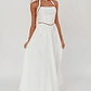 Rune Backless Maxi Dress White - thumbnail 2