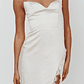 Winter Moon Strapless Lace Trim Midi Dress Champagne - thumbnail 4